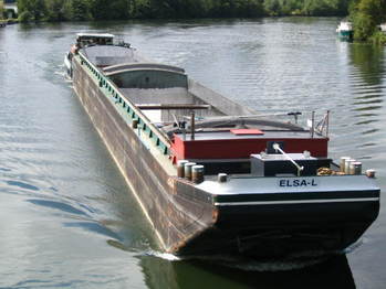 Barge type canal du nord ELSA.L pousse par le KHEOPS